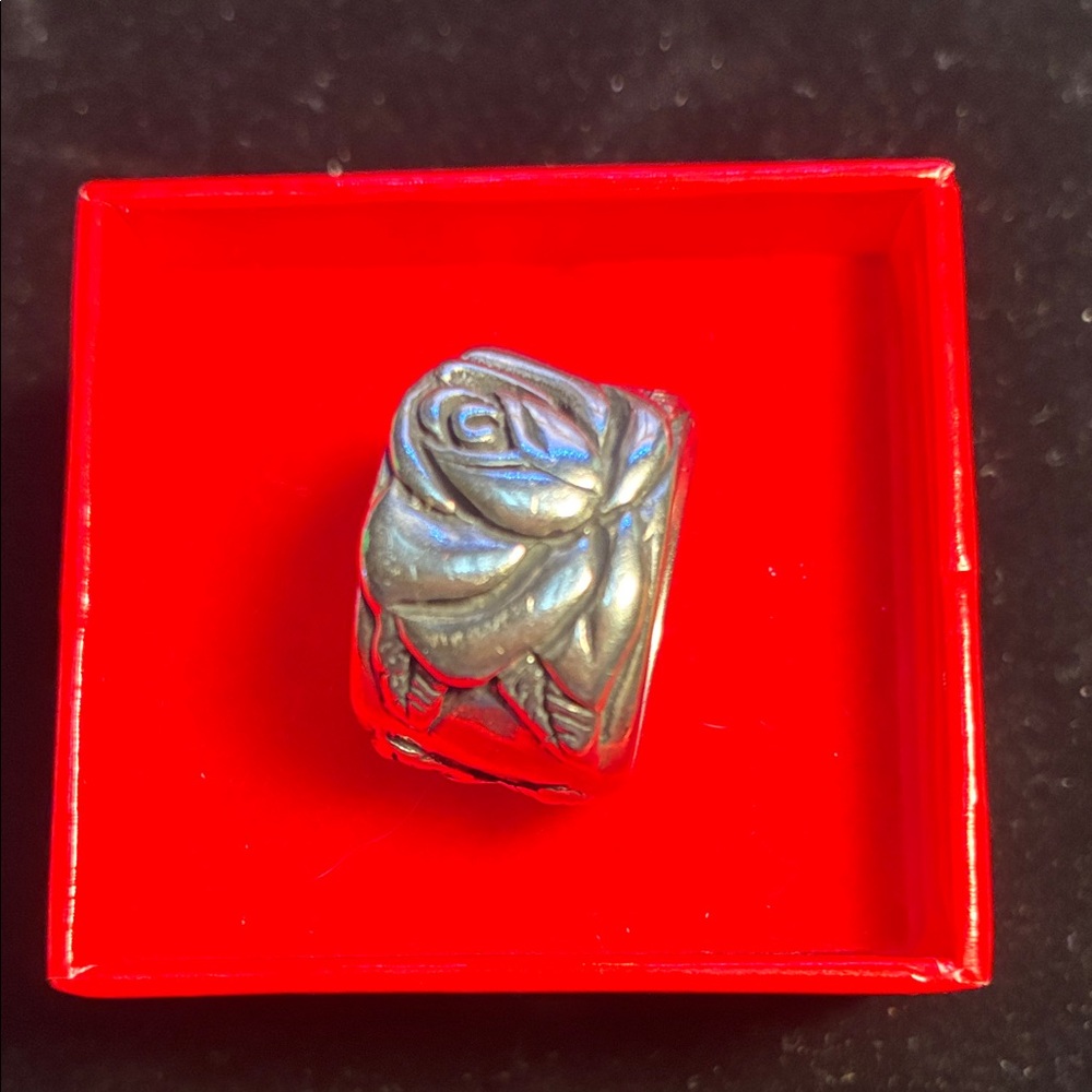 Heavyset Chunky .925 Silver Rose Ring